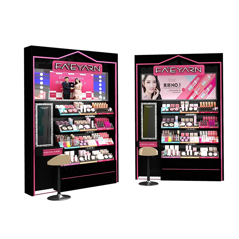 ​化妆品展柜定制是一种诉诸于视觉感官的广告形式