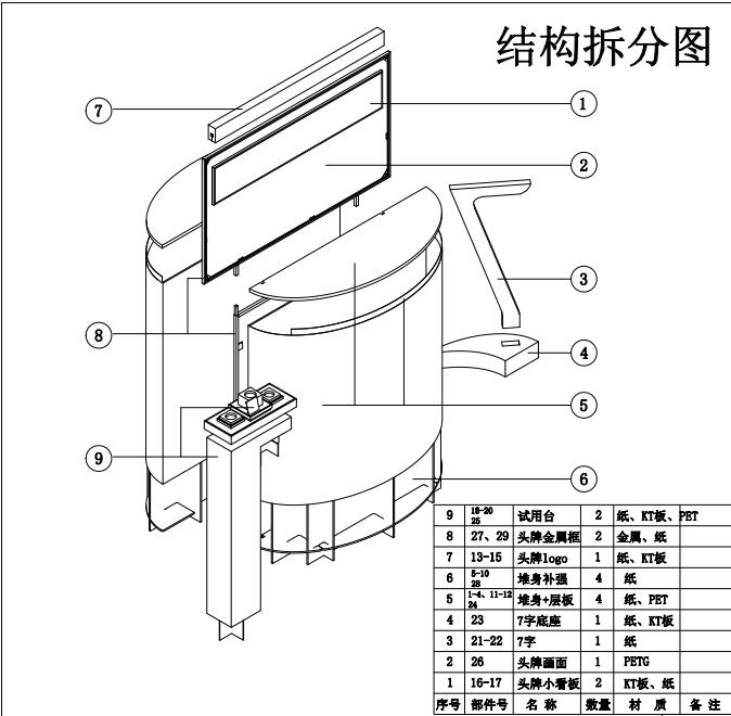 护肤品陈列架